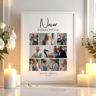 Gedenkfeier Minimalistischer benutzerdefinierter F Poster