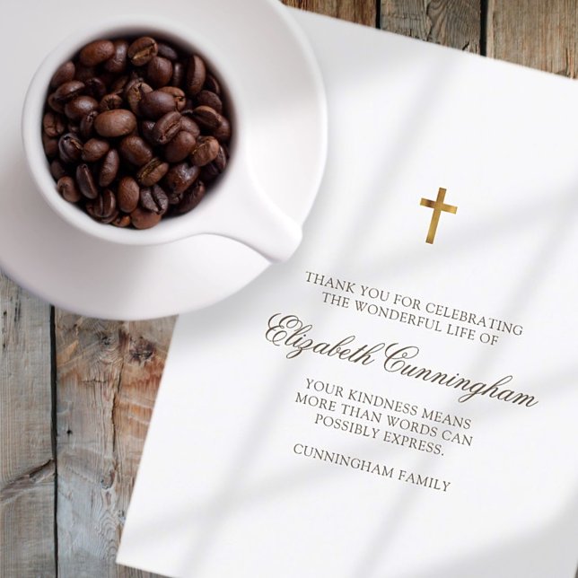 Gedenkfeier Modernes und einfaches Kreuz Dankeskarte (Von Creator hochgeladen)