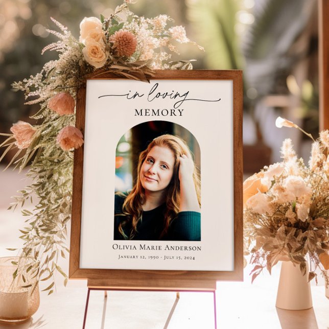 Gedenkfeier oder Beerdigung Foto in unserem Herzen Poster (Von Creator hochgeladen)