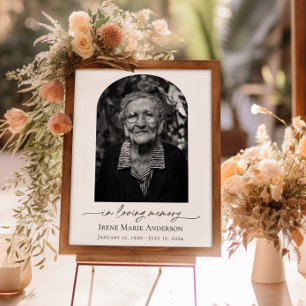 Gedenkfeier oder Beerdigung Foto in unserem Herzen Poster