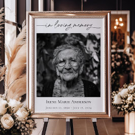 Gedenkfeier oder Beerdigung Foto in unserem Herzen Poster