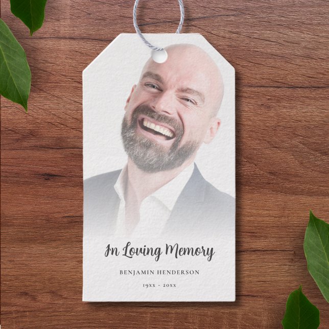 Gedenkfeier oder Beerdigung von Fotos Geschenkanhänger (Von Creator hochgeladen)