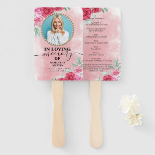 Gedenkfeier Rosy Floral Feier des Lebens Fächer