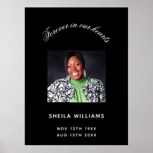 Gedenkfeier Trauer Schwarz-Weiß-Foto Poster