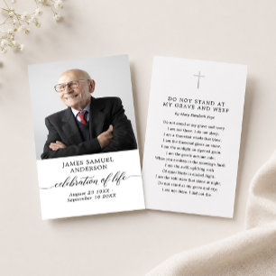 Gedenkfeier Trauerfeier Gedichtkarte