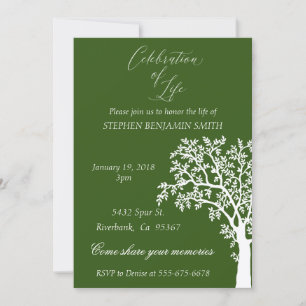 Gedenkfeier Trauerfeier Weiße Baum Einladung