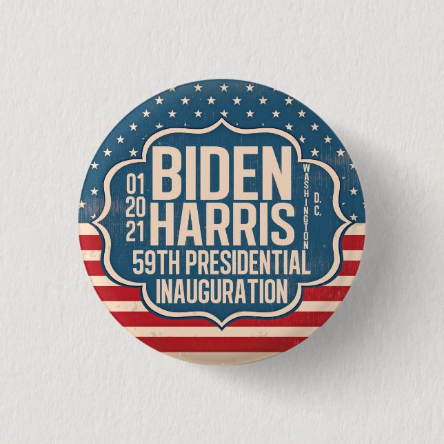 Gedenkfeier von Biden Harris 59. Button (Vorderseite)
