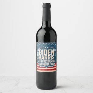 Gedenkfeier von Biden Harris 59. Weinetikett