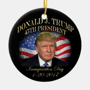 Gedenkfeier von Präsident Donald Trump Keramik Ornament
