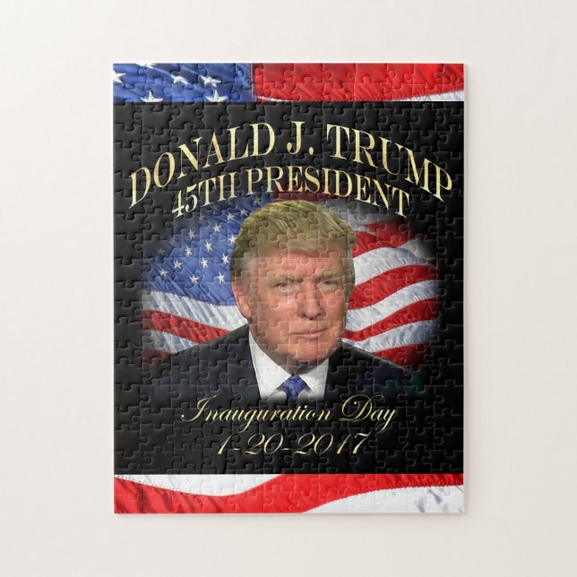 Gedenkfeier von Präsident Donald Trump Puzzle (Vertikal)