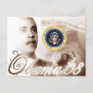 Gedenkfeier von Präsident Obama Postkarte
