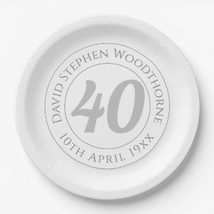 Gedenkfeier zum 40. Geburtstag Pappteller