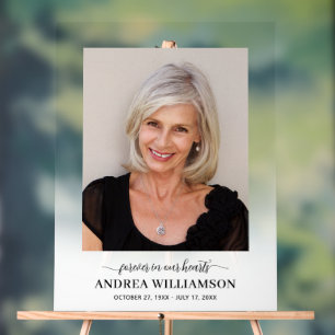 Gedenkfeier zum Foto des Lebens Acrylschild