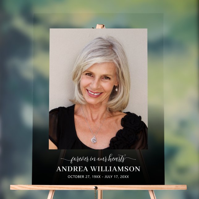 Gedenkfeier zum Foto des Lebens Acrylschild (Neutral)