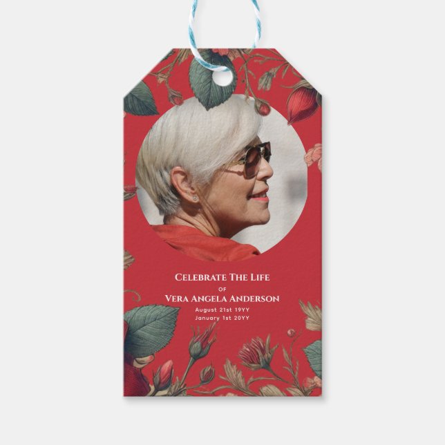 Gedenkfeier zum Foto von lebenslangen Bestattungsg Geschenkanhänger (Vorderseite)