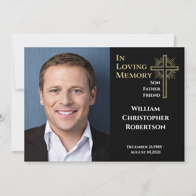 Gedenkfeier zum Gedenken an das lebendige Gedächtn Einladung (Vorderseite)