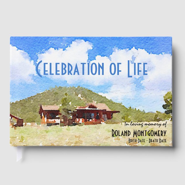 Gedenkfeier zum Lebensraum Wasserfarben Gästebuch (Vorderseite)