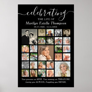 Gedenkfeier zum Lebenszitat 27 Fotocollage Poster