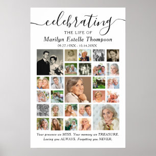 Gedenkfeier zum Lebenszitat 27 Fotocollage Poster