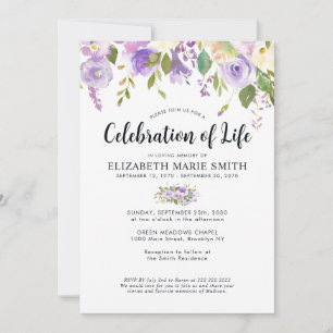 Gedenkfeier zum Lila Florentiner Beerdigung Einladung