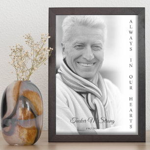 Gedenkfeier zum Schwarzen und Weißen Foto Poster