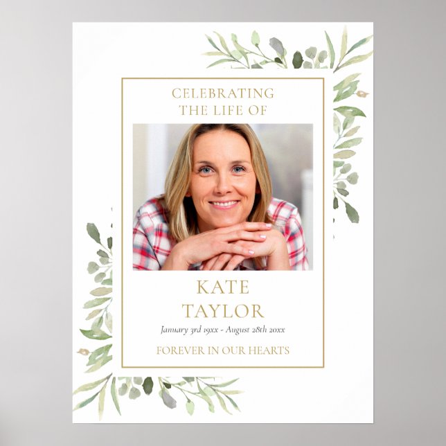 Gedenkfeier zur Beerdigung des Fotos Lebensjahr Poster (Vorne)