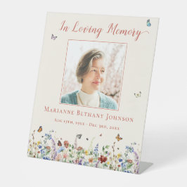 Gedenkfeier zur Wildblume der Wasserfarbe Sockelschild