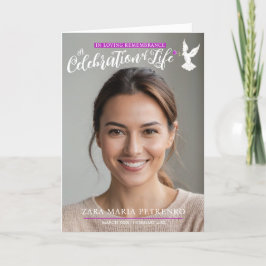 Gedenkfeierabend lila rosa Foto Programm