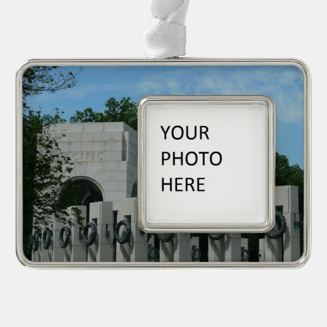 Gedenkfeiern des Zweiten Weltkriegs in Washington  Rahmen-Ornament Silber (Vorderseite)