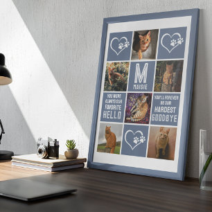 Gedenkfoto-Collage für Haustiere  Poster