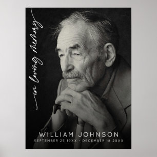 Gedenkfoto für die Trauerfeier  Poster