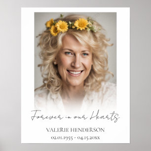 Gedenkfoto 'Für immer in unseren Herzen' Poster