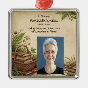 Gedenkfoto Gebetbuch Liebhaber Bibliothekar Leser Ornament Aus Metall