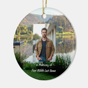 Gedenkfoto-Gebets-Golfplatz-Teich-See-Natur Keramik Ornament