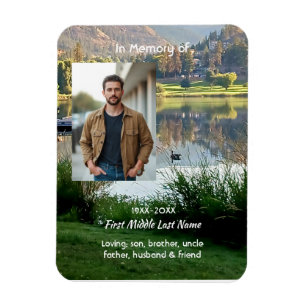 Gedenkfoto-Gebets-Golfplatz-Teich-See-Natur Magnet