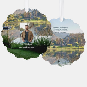 Gedenkfoto-Gebets-Golfplatz-Teich-See-Natur Ornament Karte