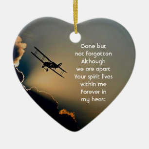Gedenkfoto-Gebets-Pilot-Flugzeug fliegt Keramik Ornament