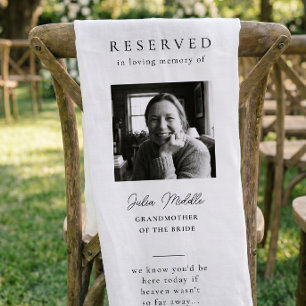 Gedenkfoto-Hochzeitssitz-Schild Kurzer Tischläufer