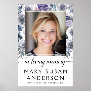 Gedenkfoto-Rosen-Willkommensschild Poster