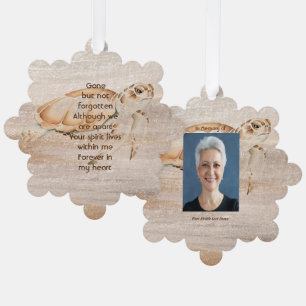Gedenkfoto Sandstrand Meeresschildkröte Ornament Karte