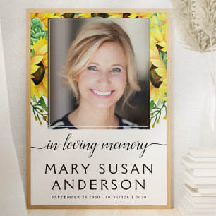 Gedenkfoto Sonnenblume Willkommensschild Poster