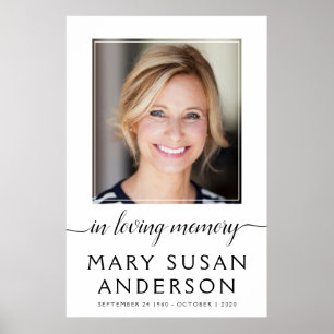 Gedenkfoto-Willkommensschild Poster