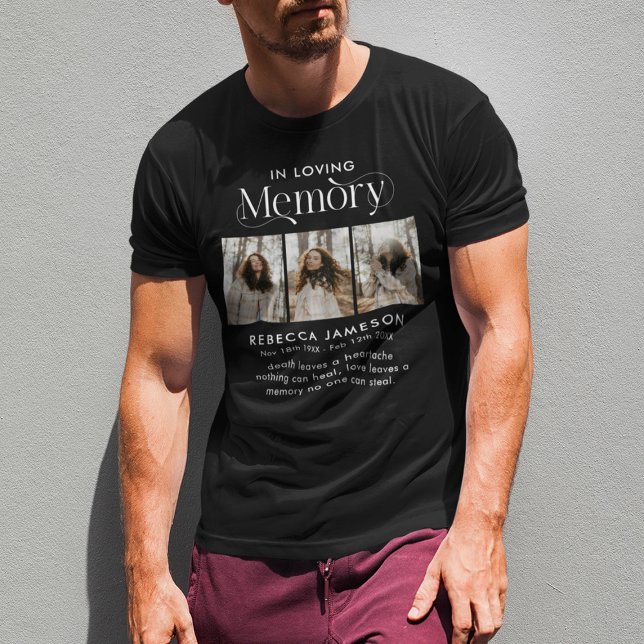 GedenkfotoCollage "In Love Memory" T-Shirt (Von Creator hochgeladen)
