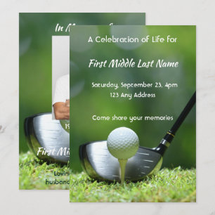 Gedenkfotograf Golfspieler Golfplatz Golfen Einladung