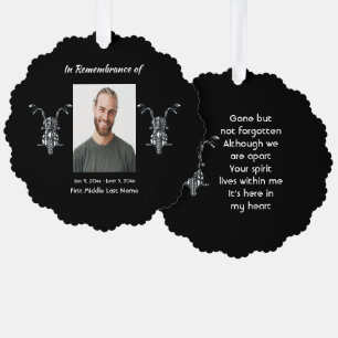 Gedenkfotomotorrad Biker Ornament Karte