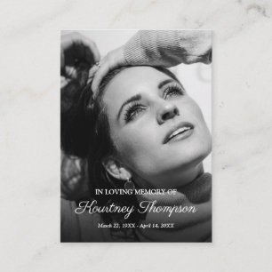 Gedenkgebet des Fotos  Bestattungsgeld Visitenkarte