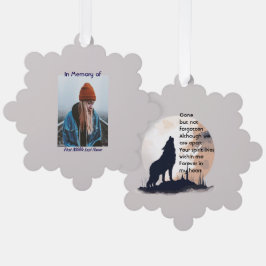Gedenkgebet Lone Wolf Howling Ornament Karte