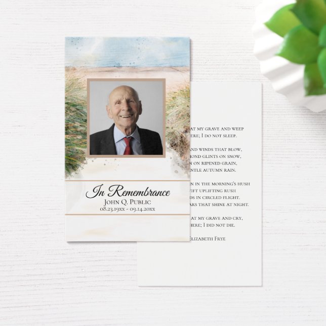 Gedenkgebet zur Beerdigung des natürlichen Strands (Schreibtisch)