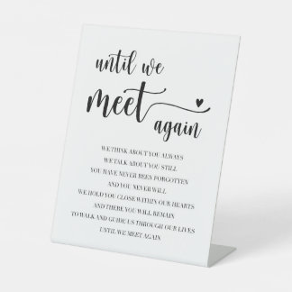 Gedenkgedicht "Pedestal"-Zeichen - bis wir uns wie Sockelschild