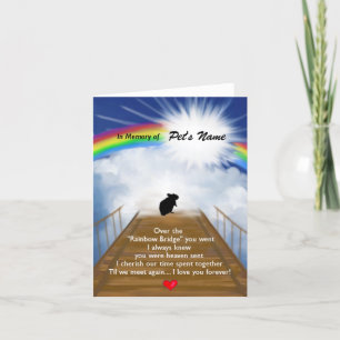 Gedenkgedicht von Rainbow Bridge für Hamster Karte